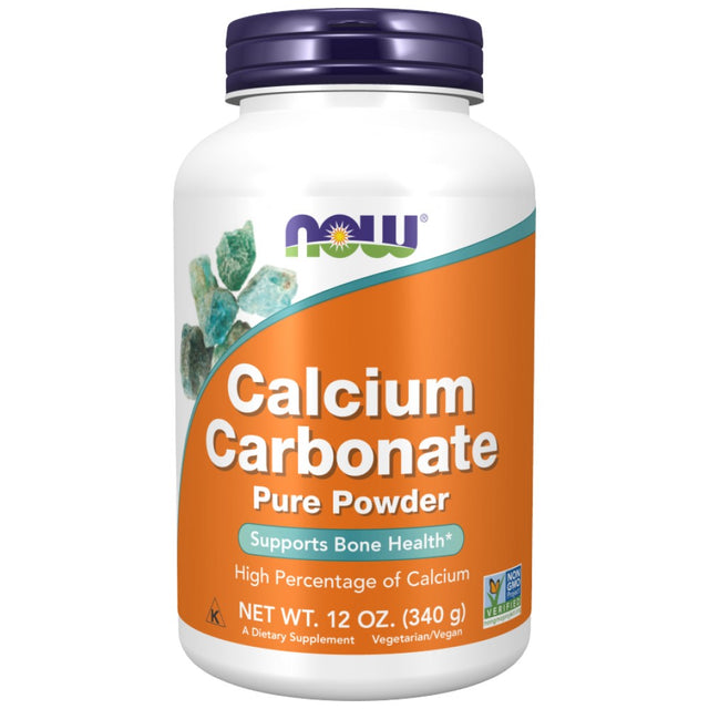 Calcium Carbonate Powder - 340 грама  NOW Foods - Nutra Best Bulgaria