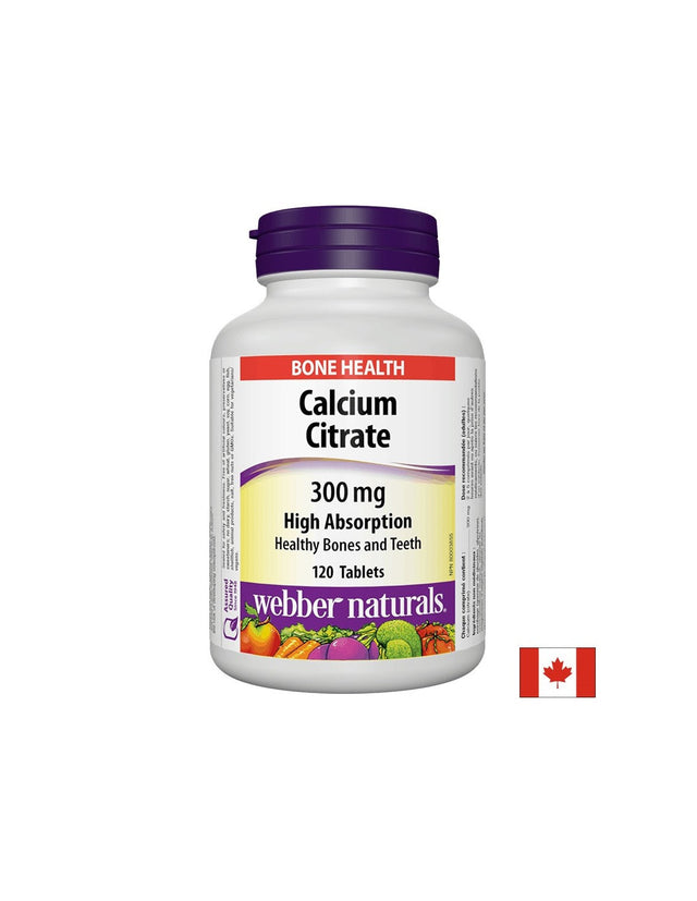 Calcium Citrate / Калций цитрат, 300 mg, 120 таблетки  Webber Naturals - Nutra Best Bulgaria