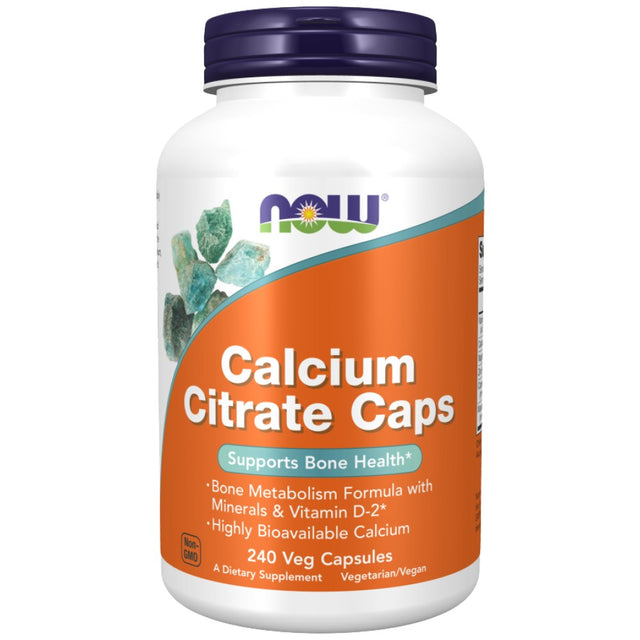 Calcium Citrate Caps | + Magnesium, Vitamin D, Zinc, Copper, Manganese - 240 капсули  NOW Foods - Nutra Best Bulgaria