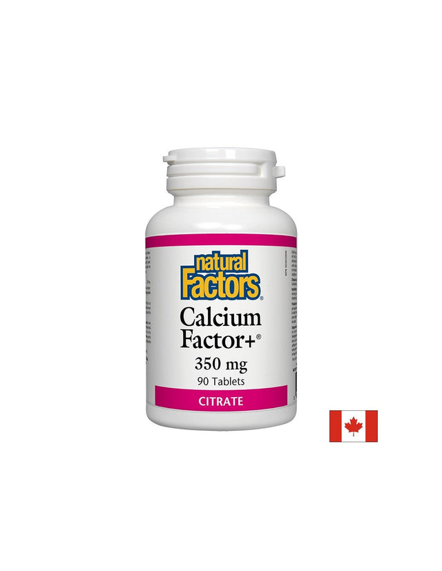 Calcium Factor+ 350 mg - 90 Таблетки  Natural Factors - Nutra Best Bulgaria