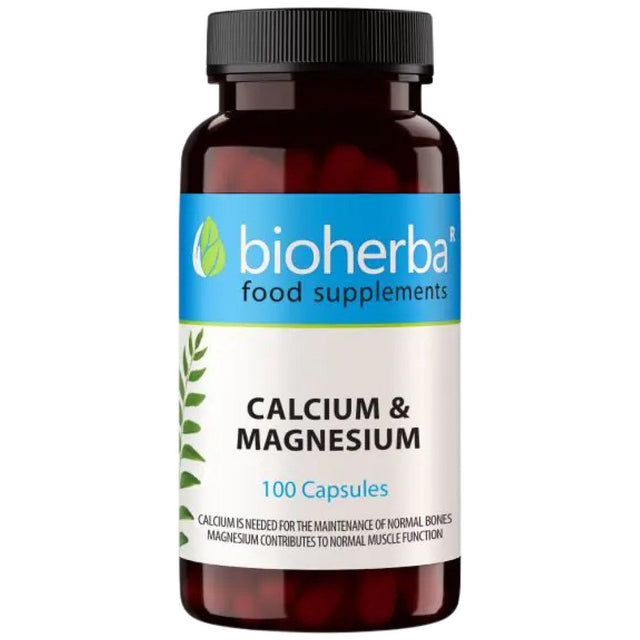 Calcium  &  Magnesium - 100 капсули  Bioherba - Nutra Best Bulgaria