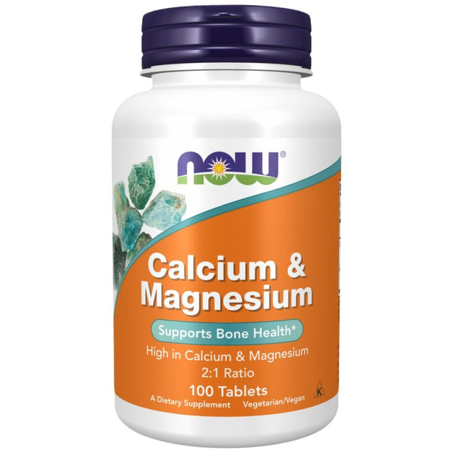 Calcium & Magnesium 2:1 - 100 Таблетки  NOW Foods - Nutra Best Bulgaria