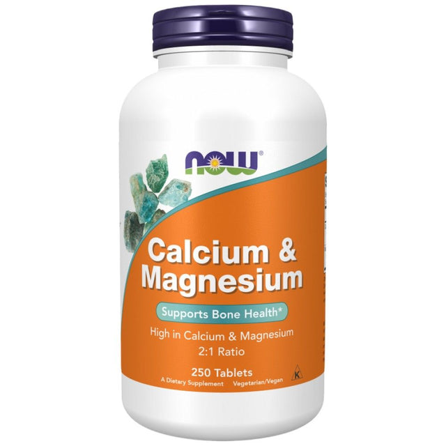 Calcium & Magnesium 2:1 - 250 Таблетки  NOW Foods - Nutra Best Bulgaria