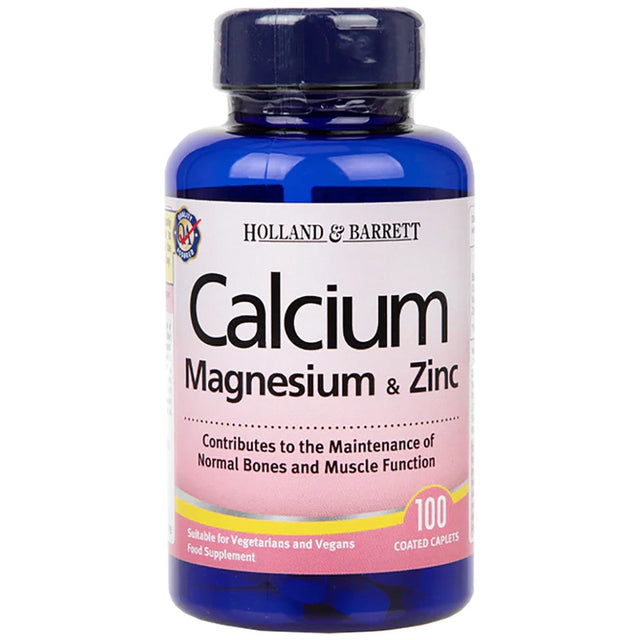 Calcium Magnesium & Zinc - 100 Таблетки  Holland and Barrett - Nutra Best Bulgaria