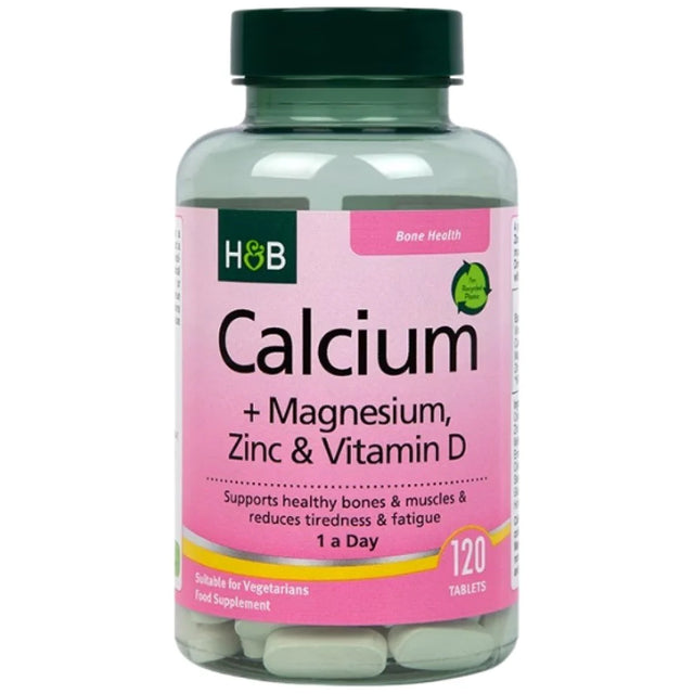 Calcium + Magnesium, Zinc & Vitamin D - 120 Таблетки - Nutra Best