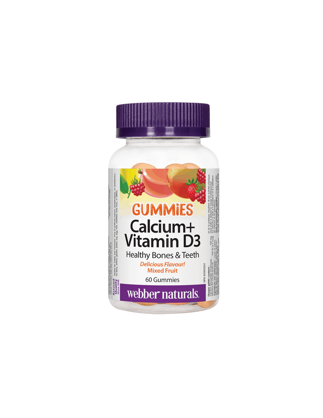 Calcium+Vitamin D3 Gummies/ Kалций + Витамин D3 х 60 желирани таблетки  Webber Naturals - Nutra Best Bulgaria