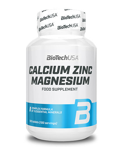 Calcium Zinc Magnesium 100 Tabs.  BioTech USA - Nutra Best Bulgaria