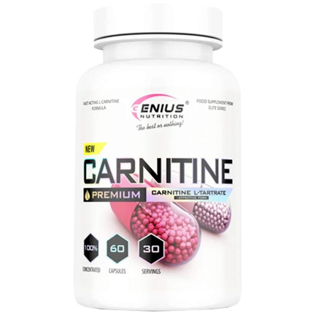 Carnitine - 60 капсули  Genius Nutrition - Nutra Best Bulgaria
