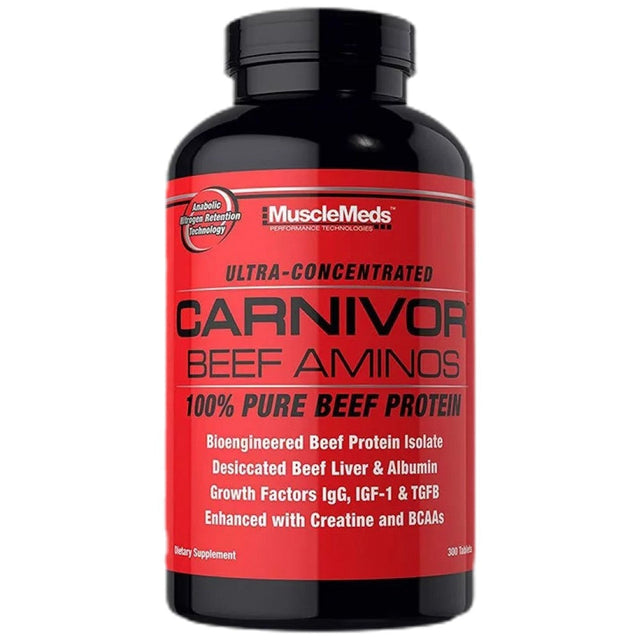 Carnivor Beef Aminos - 300 Таблетки  Muscle Meds - Nutra Best Bulgaria