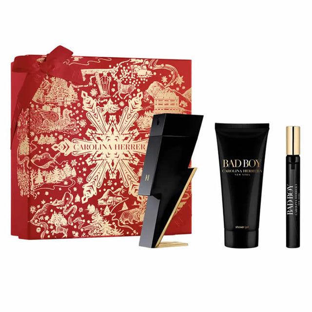 Carolina Herrera Bad Boy Eau De Toilette Spray 100ml Set 3 Pieces  CAROLINA HERRERA - Nutra Best Bulgaria
