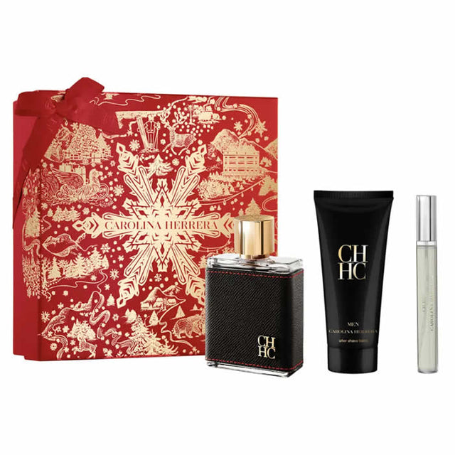 Carolina Herrera Ch Men Eau De Toilette Spray 100ml Set 3 Pieces  CAROLINA HERRERA - Nutra Best Bulgaria