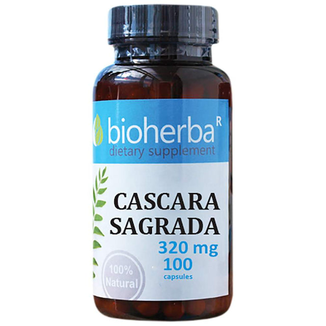 Cascara Sagrada 320 mg - 100 капсули  Bioherba - Nutra Best Bulgaria