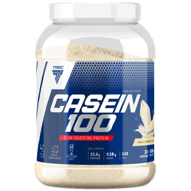Casein 100 | Slow Digesting Protein - 600 грама  Trec Nutrition - Nutra Best Bulgaria