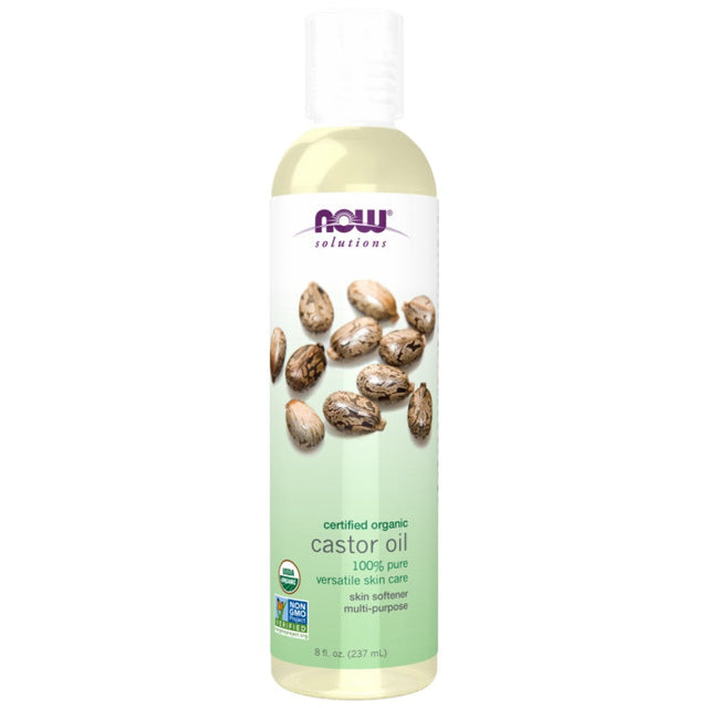 Castor Oil | 100% Certified Organic - 237 мл  NOW Foods - Nutra Best Bulgaria