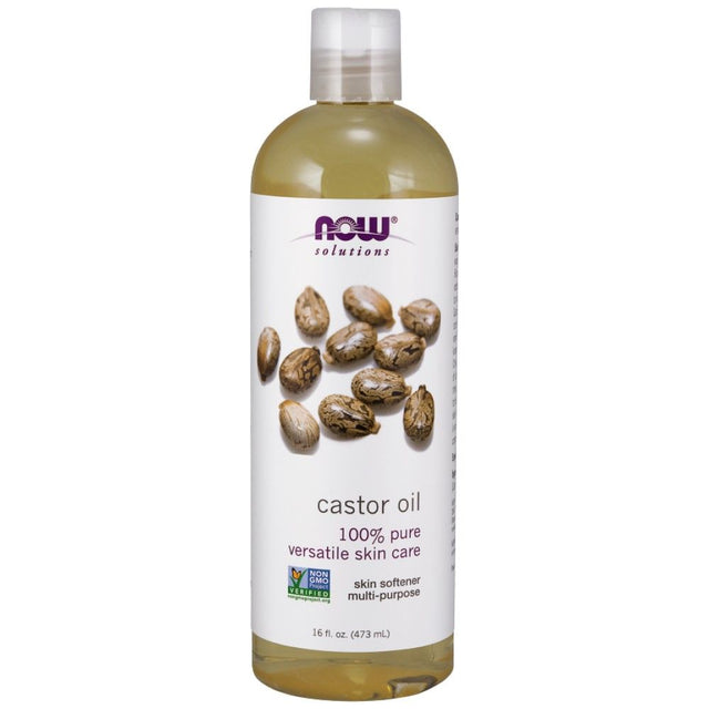 Castor Oil | 100% Pure Versatile Skin Care - 473 мл  NOW Foods - Nutra Best Bulgaria