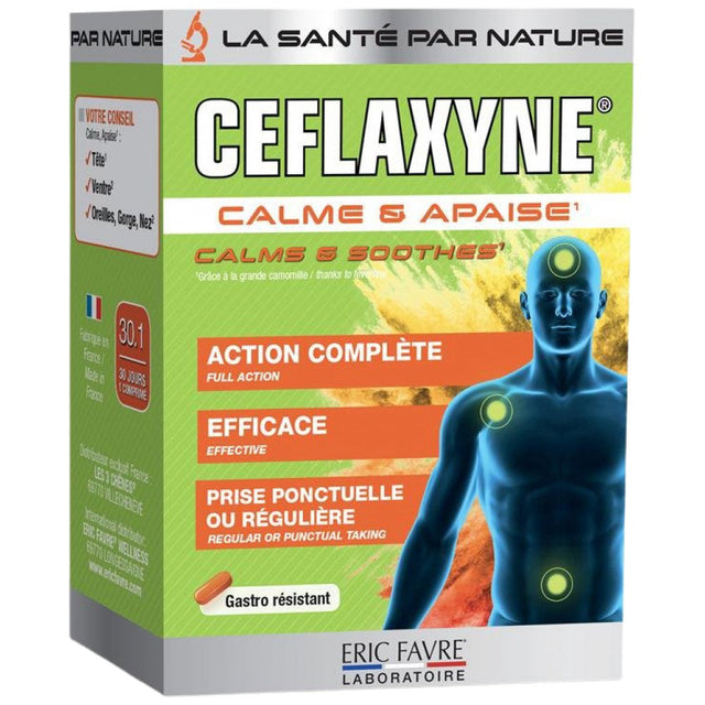 Ceflaxyne® | Natural Pain Killer - Calms & Soothes - 30 Таблетки  Eric Favre - Nutra Best Bulgaria