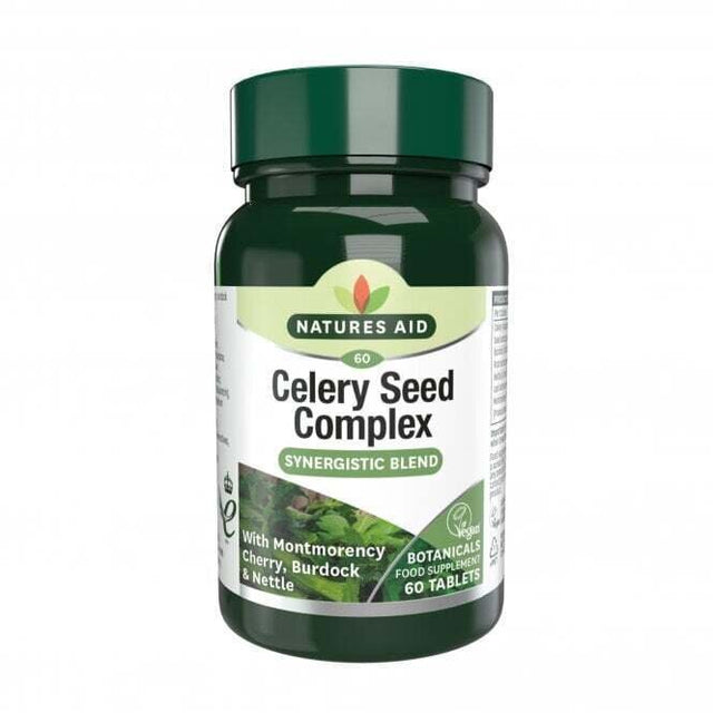Семена от целина, вишна, репей и коприва (Celery Seed Complex) 60 таблетки NaturesAid  Natures Aid - Nutra Best Bulgaria