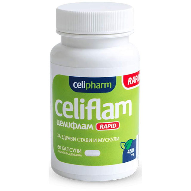 Celiflam Rapid 450 mg 60 капсули  CeliPharm - Nutra Best Bulgaria
