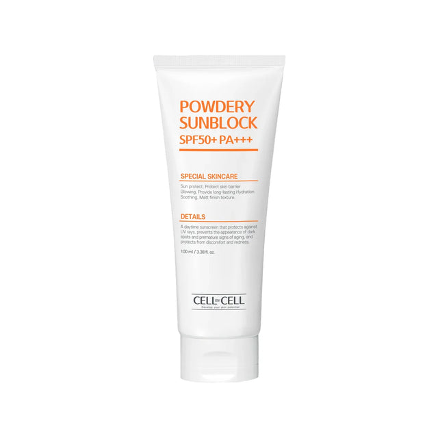 Cell By Cell, Powdery Sunblock, Protecting The Skin Barrier, Sunscreen Cream, For Face, SPF 50+, 100 ml  Cell By Cell - Nutra Best Bulgaria