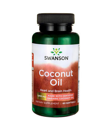 Certified Organic Coconut Oil 1000 mg - 60 Гел капсули  Swanson - Nutra Best Bulgaria