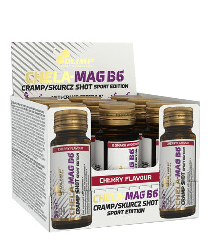 Chela - Mag B6 Cramp Shot Sport Edition Box / 9 x 25 ml - GLASS - 0.2  Olimp - Nutra Best Bulgaria