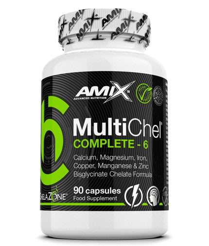 ChelaZone® MultiChel® Complete 6 Bisglycinate Chelate / 90 Vcaps  AMIX - Nutra Best Bulgaria