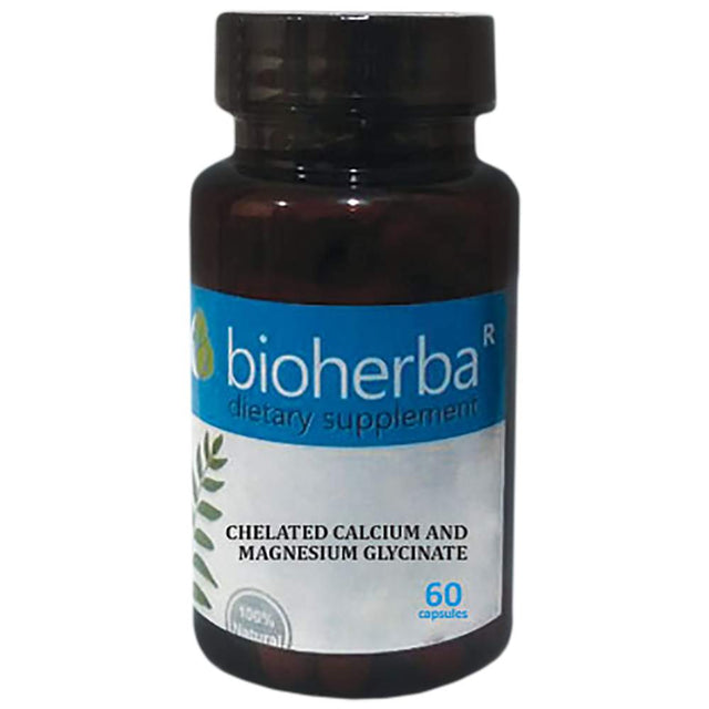 Chelated Calcium And Magnesium Glycinate 133 mg - 60 капсули  Bioherba - Nutra Best Bulgaria