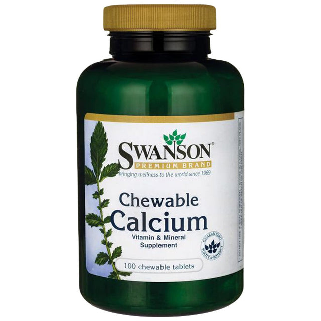 Chewable Calcium 100 Дъвчащи таблетки  Swanson - Nutra Best Bulgaria