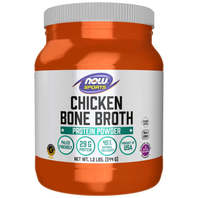 Chicken Protein Bone Broth - 544 грама  NOW Foods - Nutra Best Bulgaria