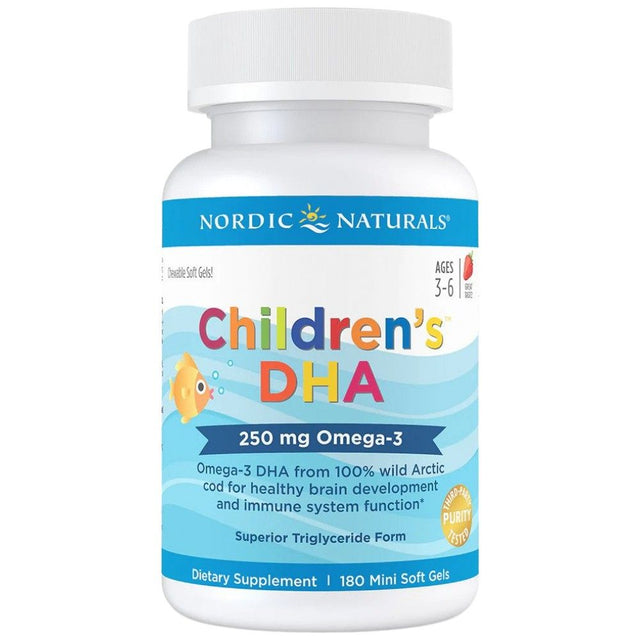 Children's DHA 250mg - 180 Гел капсули  Nordic Naturals - Nutra Best Bulgaria
