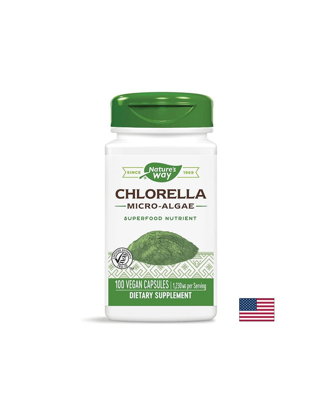 Chlorella 410 mg - 100 капсули  Nature’s Way - Nutra Best Bulgaria