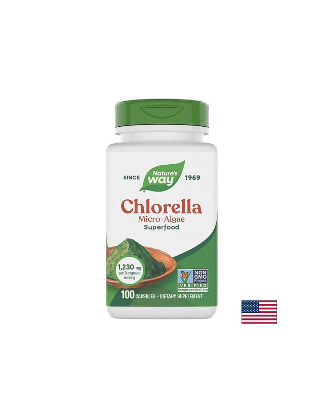 Chlorella Micro-Algae/ Хлорела (микро-водорасли) 410 mg х 100 капсули Nature’s Way  Nature’s Way - Nutra Best Bulgaria