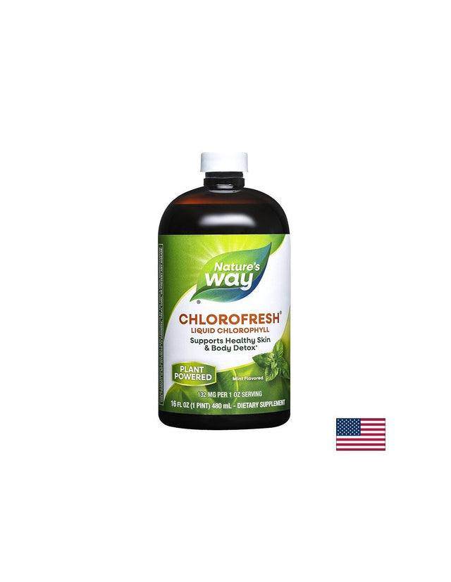 Chlorofresh® Liquid Chlorophyll/ Хлорофреш® Течен Хлорофил x 473 ml с ментов вкус Nature’s Way  Nature’s Way - Nutra Best Bulgaria
