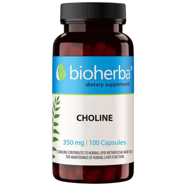 Choline 350 mg - 100 капсули  Bioherba - Nutra Best Bulgaria