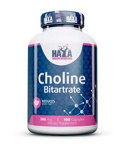 Choline Bitartrate  500mg / 100 Caps.  Haya Labs - Nutra Best Bulgaria