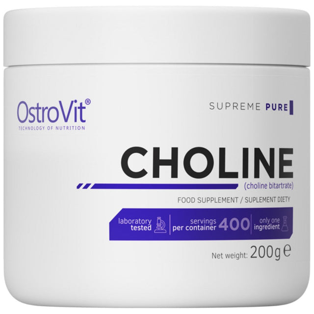 Choline Bitartrate Powder 200 грама  OstroVit - Nutra Best Bulgaria