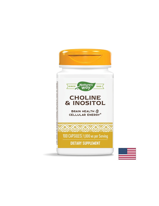 Choline & Inositol –Холин и инозитол - Невропротекция и метаболитен профил, 500 mg, 100 капсули Nature’s Way  Nature’s Way - Nutra Best Bulgaria