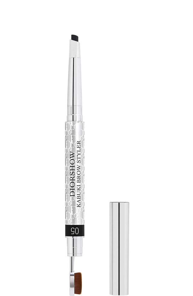Christian Dior, Diorshow Kabuki, Double-Ended, Eyebrow Cream Pencil & Brush 2-In-1, 05, Black, 0.09 g  Christian Dior - Nutra Best Bulgaria