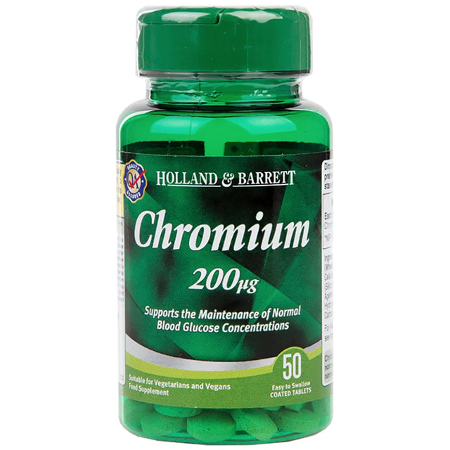 Chromium 200 mcg - 50 Таблетки  Holland and Barrett - Nutra Best Bulgaria