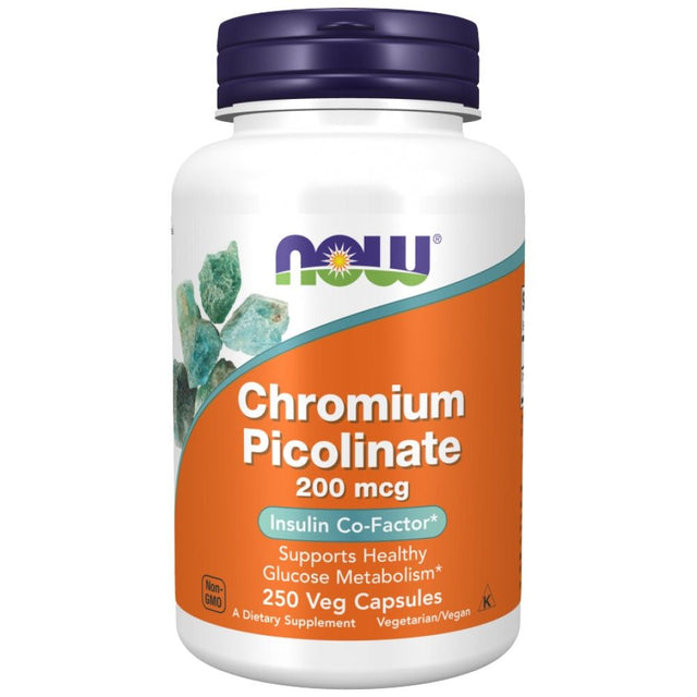 Chromium Picolinate 200 mcg - 250 капсули  NOW Foods - Nutra Best Bulgaria