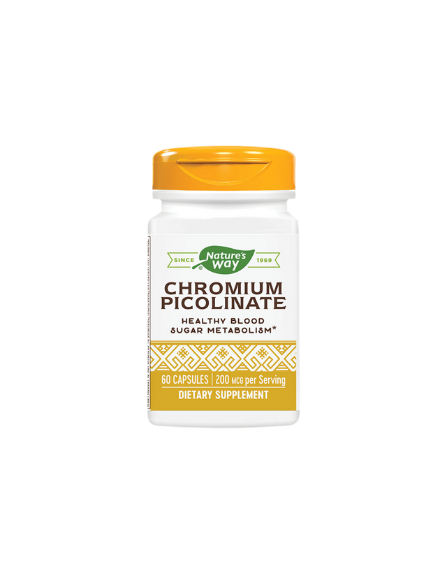 Chromium Picolinate 200 mcg - 60 капсули  Nature’s Way - Nutra Best Bulgaria