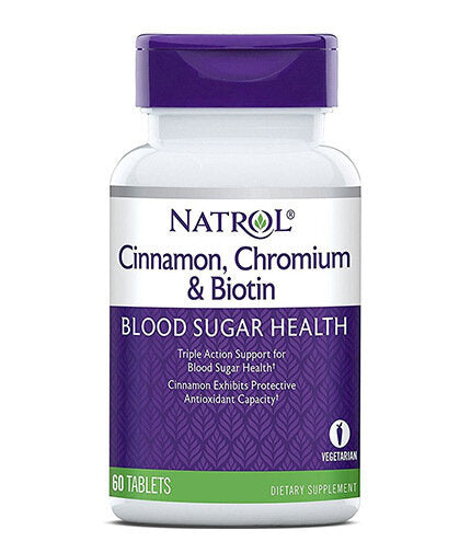 Cinnamon Biotin Chromium 60 Tabs.  Natrol - Nutra Best Bulgaria