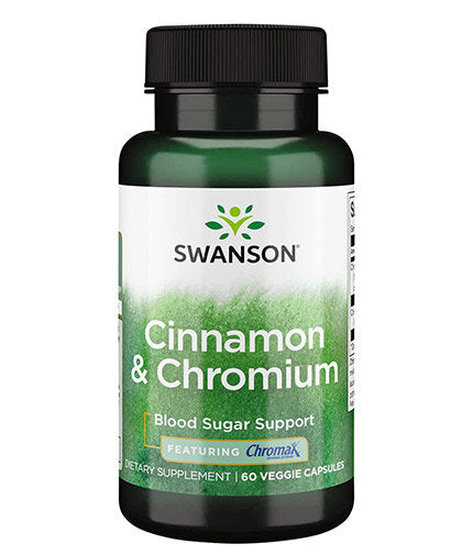 Cinnamon & Chromium with Chromax 400,4 mg - 60 капсули  Swanson - Nutra Best Bulgaria