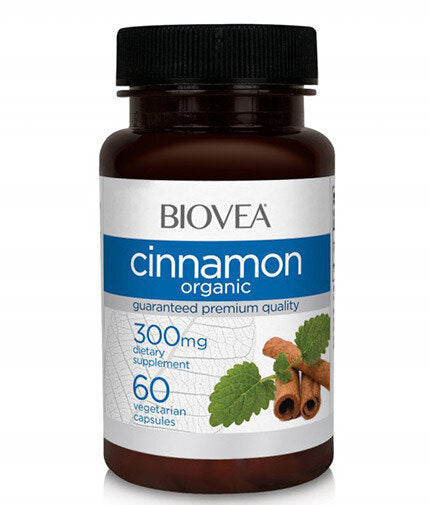 Cinnamon Organic 300 mg / 60 Caps  Biovea - Nutra Best Bulgaria