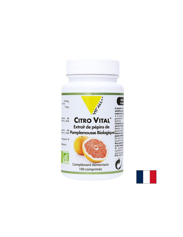 Имунитет - Екстракт от Ацерола + Грейпфрут (семена) - Citro Vital®, 100 таблетки  Vit'all Plus - Nutra Best Bulgaria