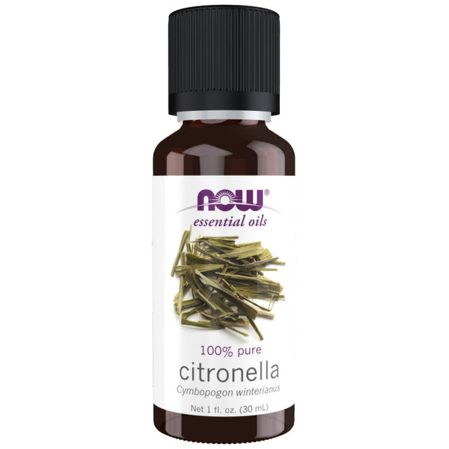 Citronella Oil | 100% Pure Cymbopogon Winterianus - 30 мл  NOW Foods - Nutra Best Bulgaria
