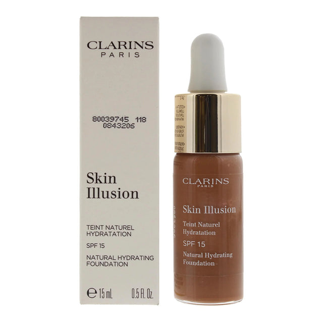 Clarins, Skin Illusion, Hydrating, Luminous, Liquid Foundation, 118, Sienna, SPF 15, 15 ml *Tester  Clarins - Nutra Best Bulgaria