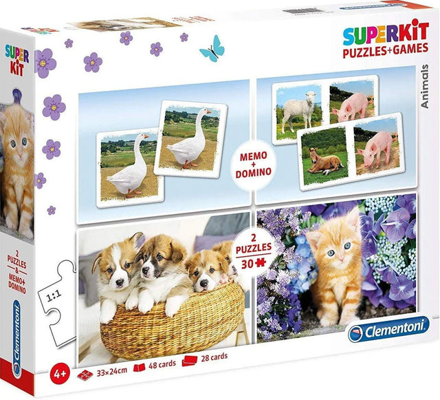 Clementoni, SuperKit, Animals, Puzzle, Unisex, 4+ years, 2 x 30 + 48 + 28 pcs  Clementoni - Nutra Best Bulgaria