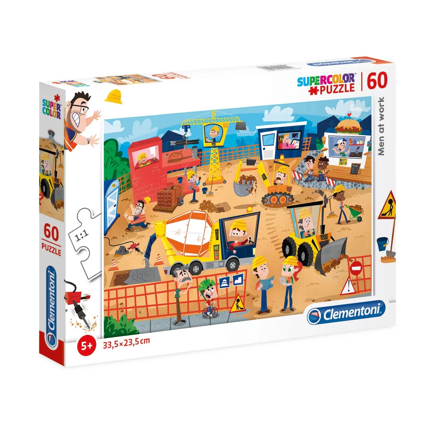 Clementoni, Supercolor, Men At Work, Puzzle, For Boys, 5+ years, 60 pcs  Clementoni - Nutra Best Bulgaria