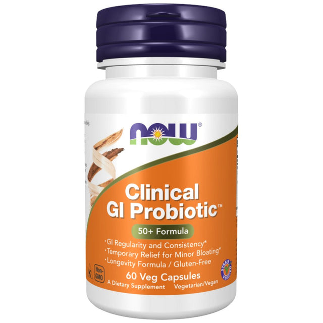 Clinical GI Probiotic - 60 капсули  NOW Foods - Nutra Best Bulgaria
